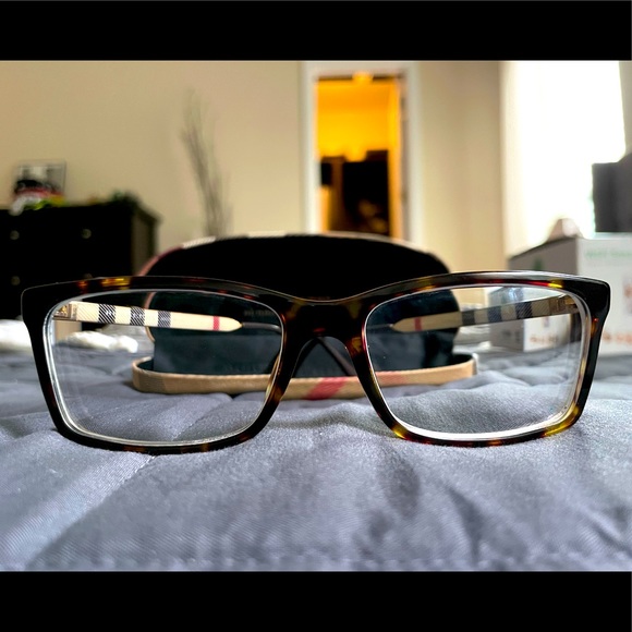 Burberry Unisex Tortoise Shell Eyeglasses Modern